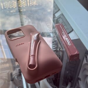 Pink Phone Case with Lip Gloss Holder